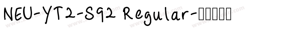 NEU-YT2-S92 Regular字体转换